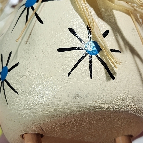 Navajo Indian hand carved painted Folk Art Signed Rooster wearing boots - Picture 10 of 11